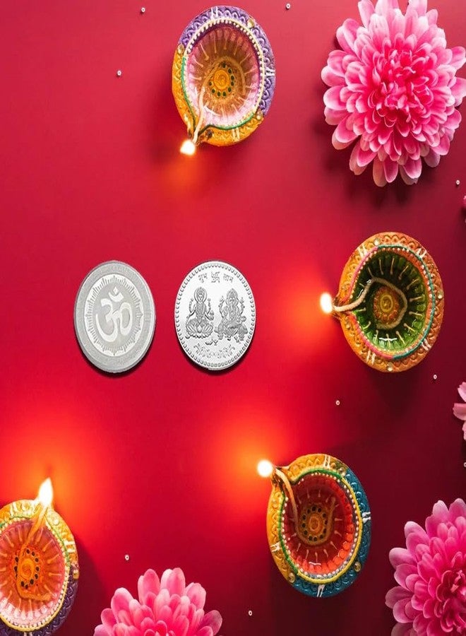 Oblivion Coins - Om Coin 2 Pc & Laxmi Ganesh Pooja Coin 2 Pc Set - Auspicious Religious Coins for Worship, Wealth & Prosperity, Ideal for Temple, Home Pooja, Diwali Gift & Festive Offering (Pack of 4) - Image 3
